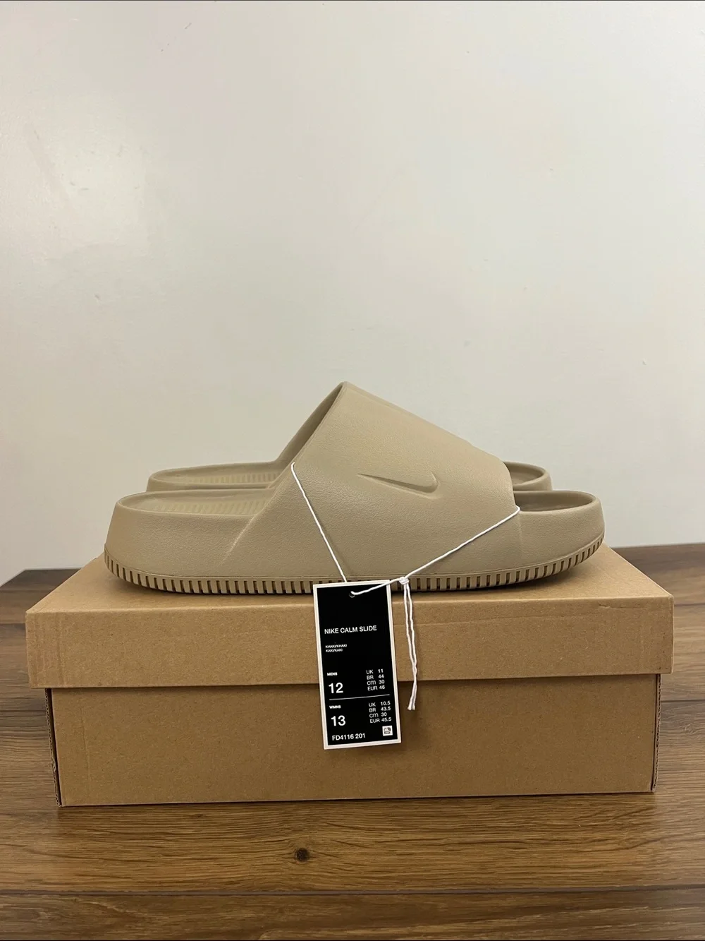 Nike Calm Slide Men’s Size 12 Beige FD4116-201